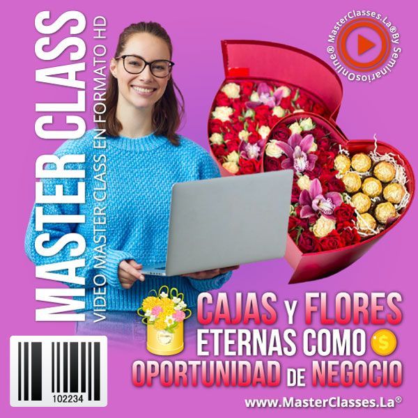 cajas y flores eternas como oportunidad - hotmart
