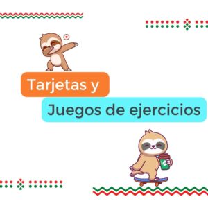 Tarjetas de ejercicios de sensorio motor